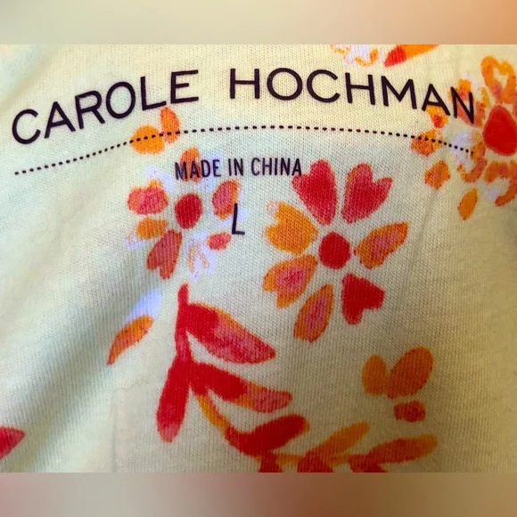 NWOT CAROLE HOCKMAN sL matching nightgown & robe(w/pockets) Yellow/orange - Picture 5 of 9